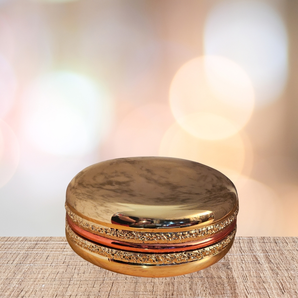 Gold Macaron Trinket Box